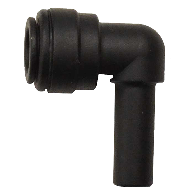 (image for) John Guest PP220808E Plug In Elbow BLK 1/4 Plug x 1/4 QC (10) - Click Image to Close